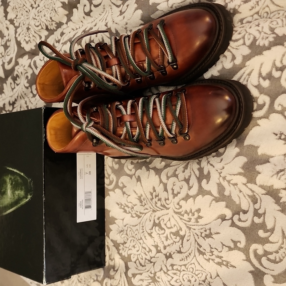 boots magnanni size 7M39 Montana 22622 Cognac 19799 black napa merino used l